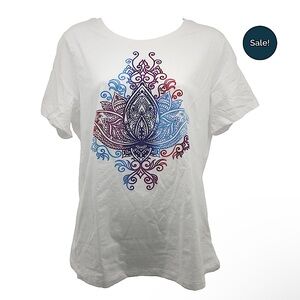 SANSARA Yoga Women’s White Mandala T-Shirt
